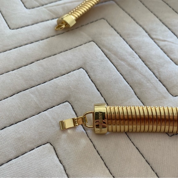 Coil chain stretch gold choker necklace Anine Bing - Picture 4 of 7